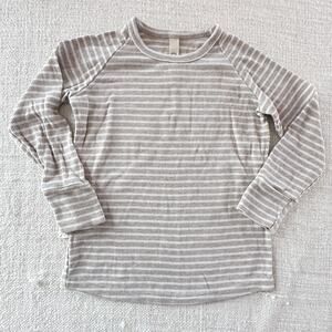 Childhoods tan stripe rib knit long sleeve tee and pants set VGUC 3T